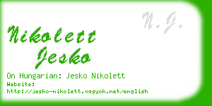 nikolett jesko business card